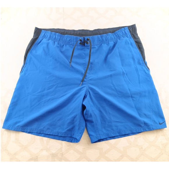 Nike Other - Nike Men's Blue Athletic Swim Trunks Shorts XL Elastic Waist Drawstring Pockets